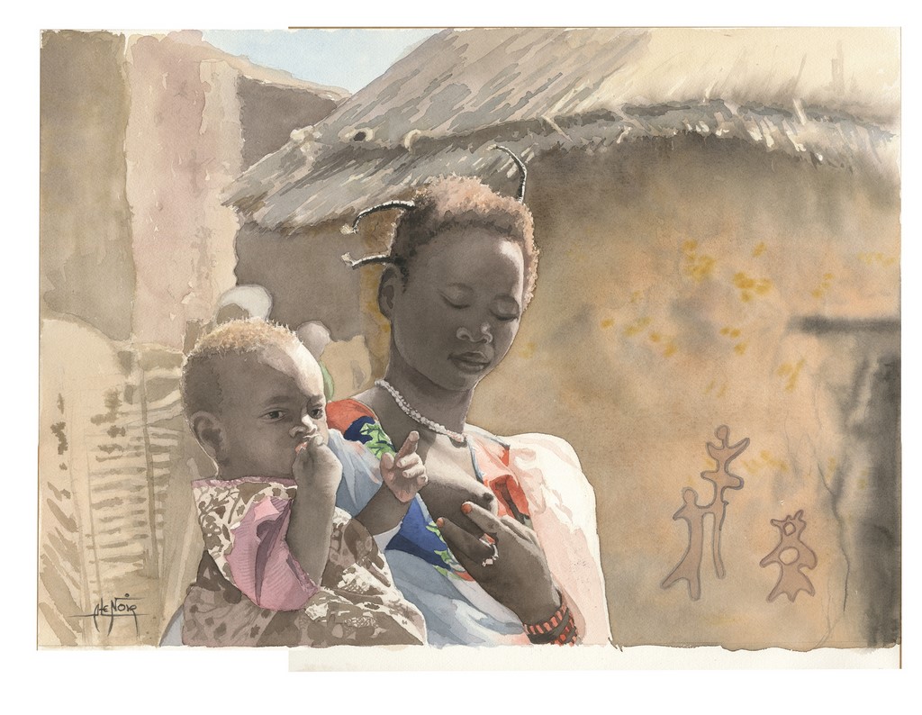 Mère et enfant Dogon